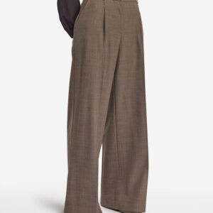 Wool wide leg pants
