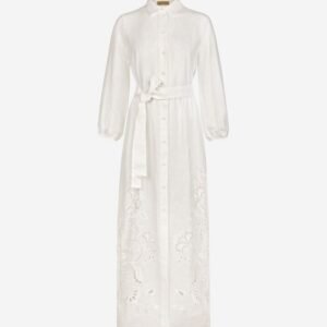 Embroidered Linen Dress