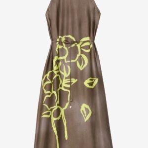 Viscose satin midi dress